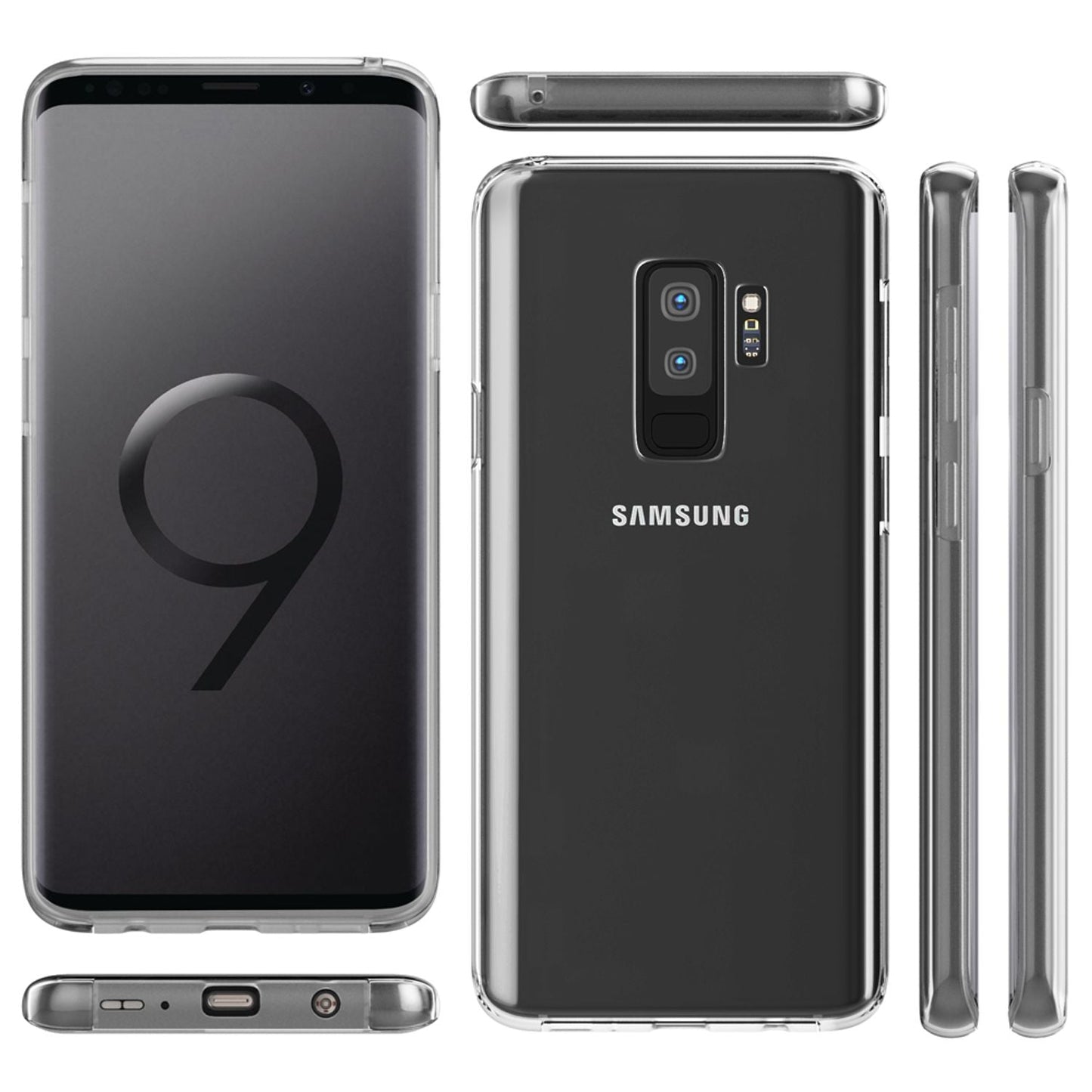 NALIA 360 Grad Handy Hülle für Samsung Galaxy S9 Plus, Full Cover Rundum Case