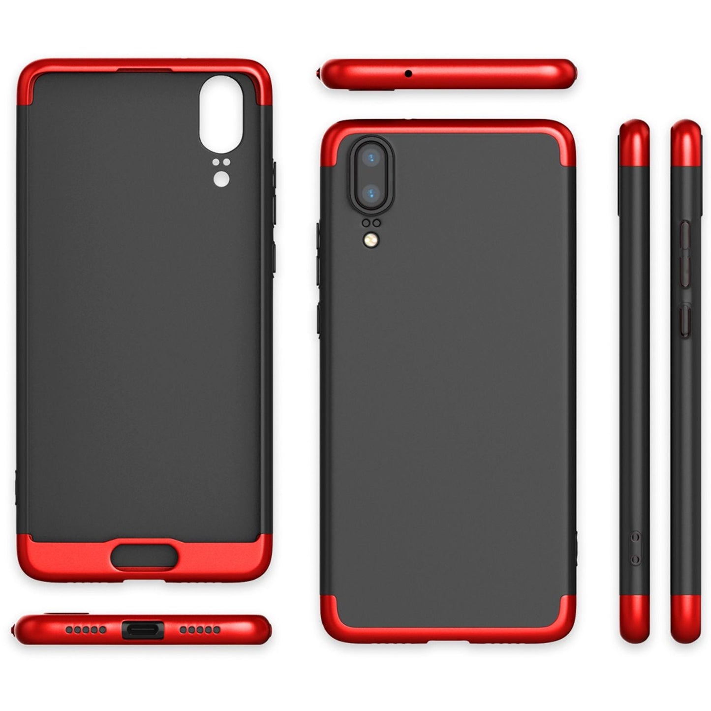 Husă Huawei P20 cu protecție completă la 360 de grade - Ramă spate subțire cu bara de protecție