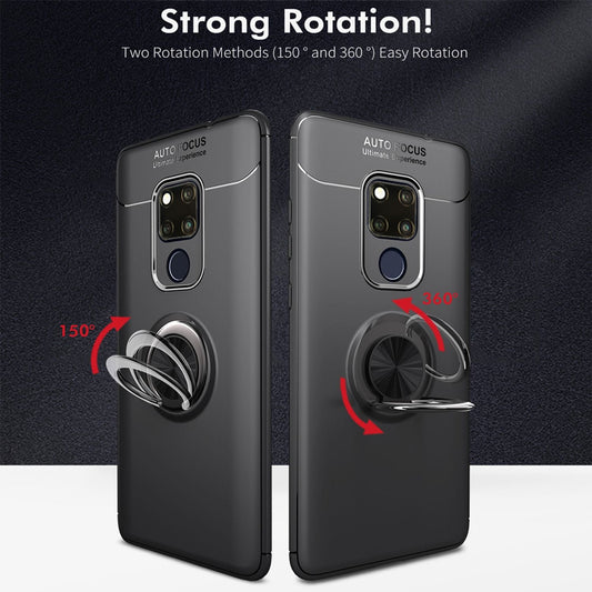 NALIA Ring Hülle für Huawei Mate20 X, Silikon Case Cover Etui für KFZ Halterung