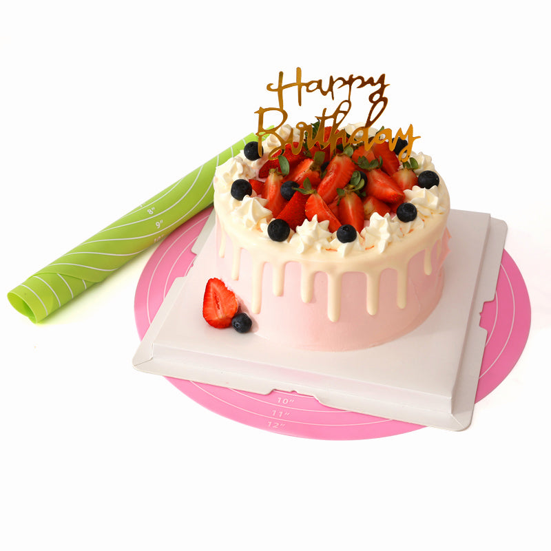 FAIS DU Cake Turntable Pat Silicone Baking Mat For Cake with Size Non-stick High Temperature Resistant Bake Tool Kitchen Gadget