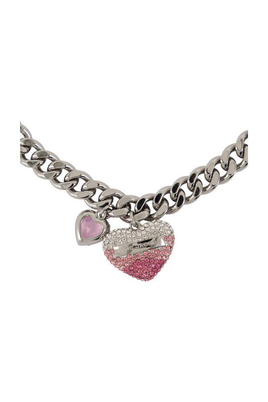Heart Balloon Pave Halskette - Marc Jacobs - Metall - Silber