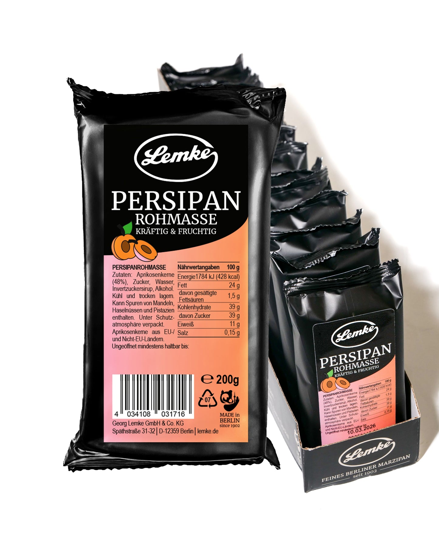 Lemke Persipan materie primă Fine Berlin Persipan - conținut 100 g, vegan