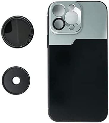 SYSTEM-S ND Vario Filter 37 mm 2 bis 4000 Neutraldichte mit Hülle für iPhone 14 Pro Max