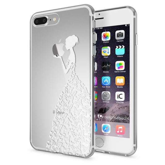 NALIA Silikon Case Crystal Transparent - Kompatibel Mit iPhone 8 Plus Und 7 Plus, Dünn, Leicht