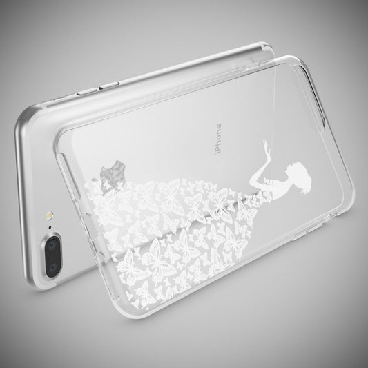 NALIA Silikon Case Crystal Transparent - Kompatibel Mit iPhone 8 Plus Und 7 Plus, Dünn, Leicht