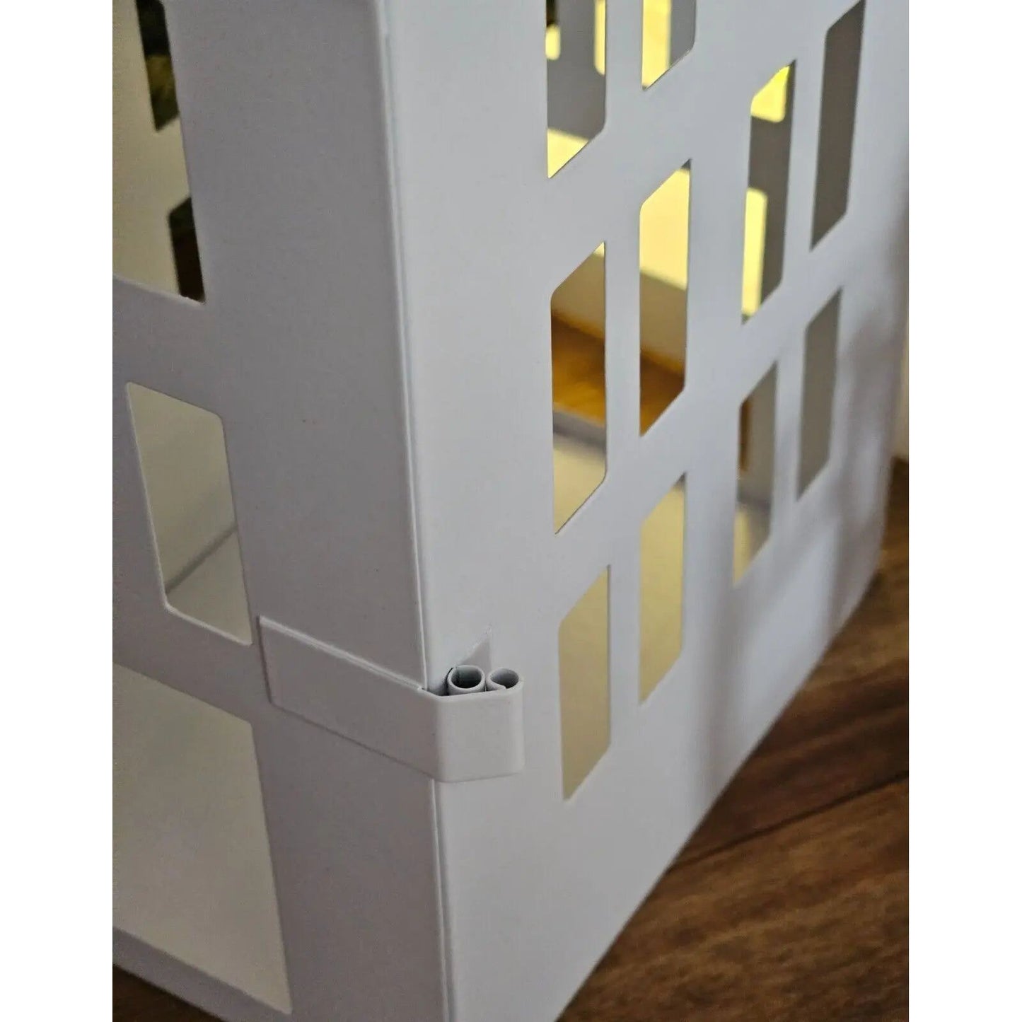 LumiCasa Laternenhaus Weißes Metall - Kap. 3er Set, Größe ca. 13 cm