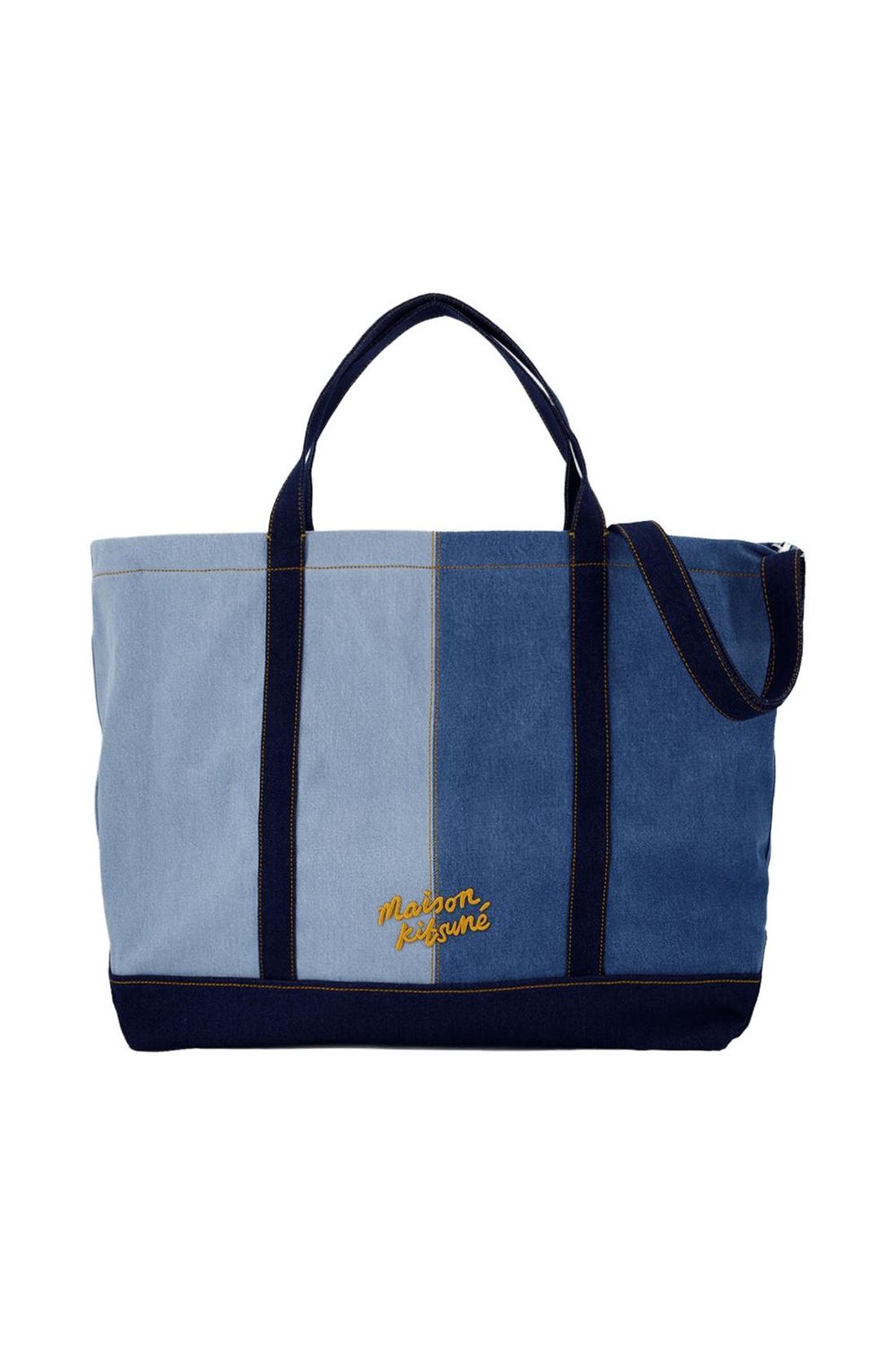 Fox Head Weekender Cabas - Maison Kitsune - Denim - Blau