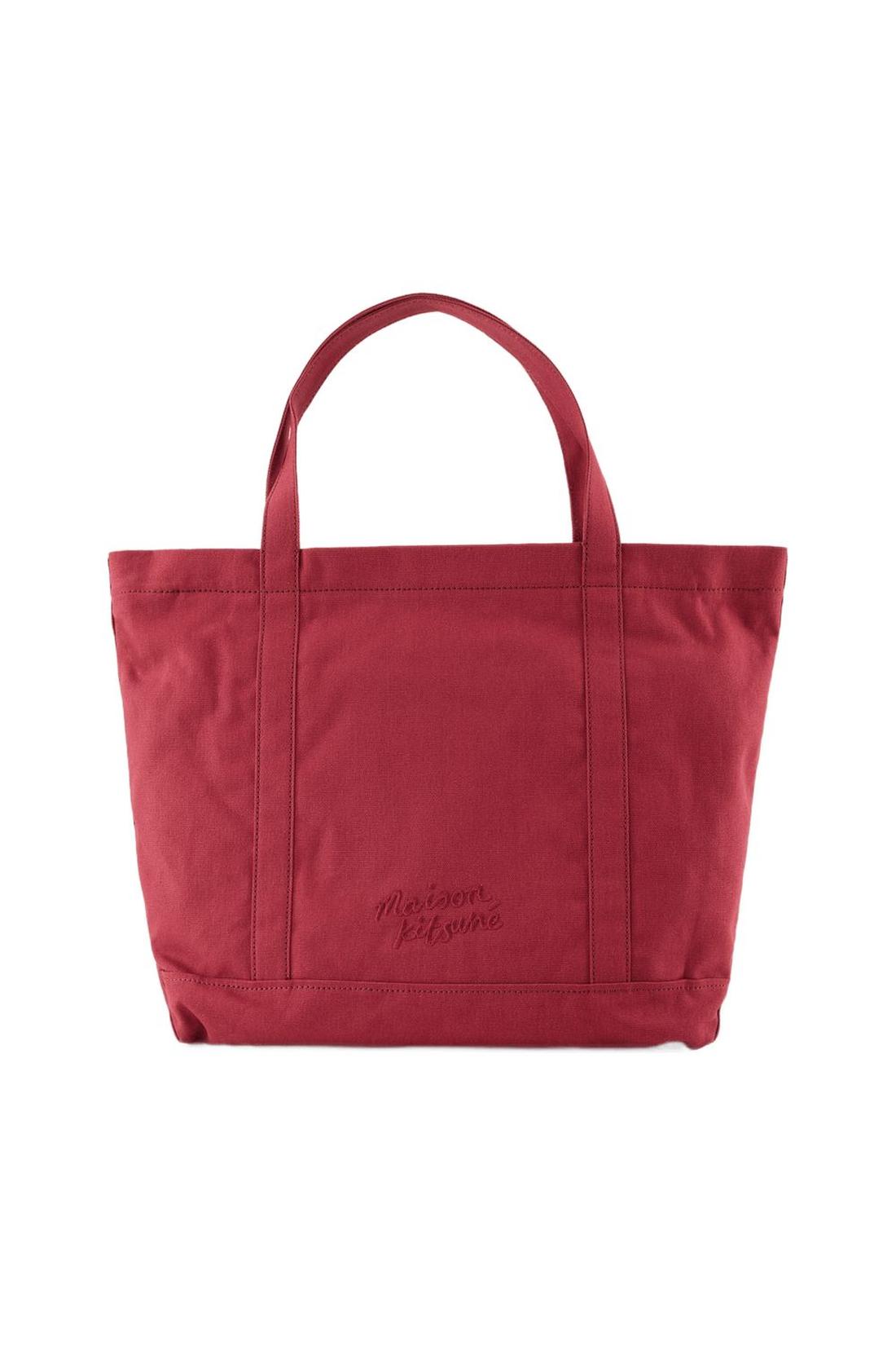 Fox Head Large Cabas - Maison Kitsune - Leder - Rot