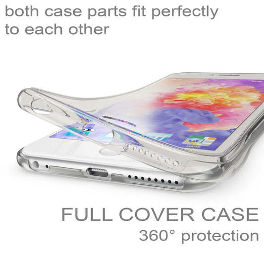 NALIA iPhone 6 Plus 6S Plus 360 Grad Hülle - Dünne Silikonhülle Transparenter Displayschutz