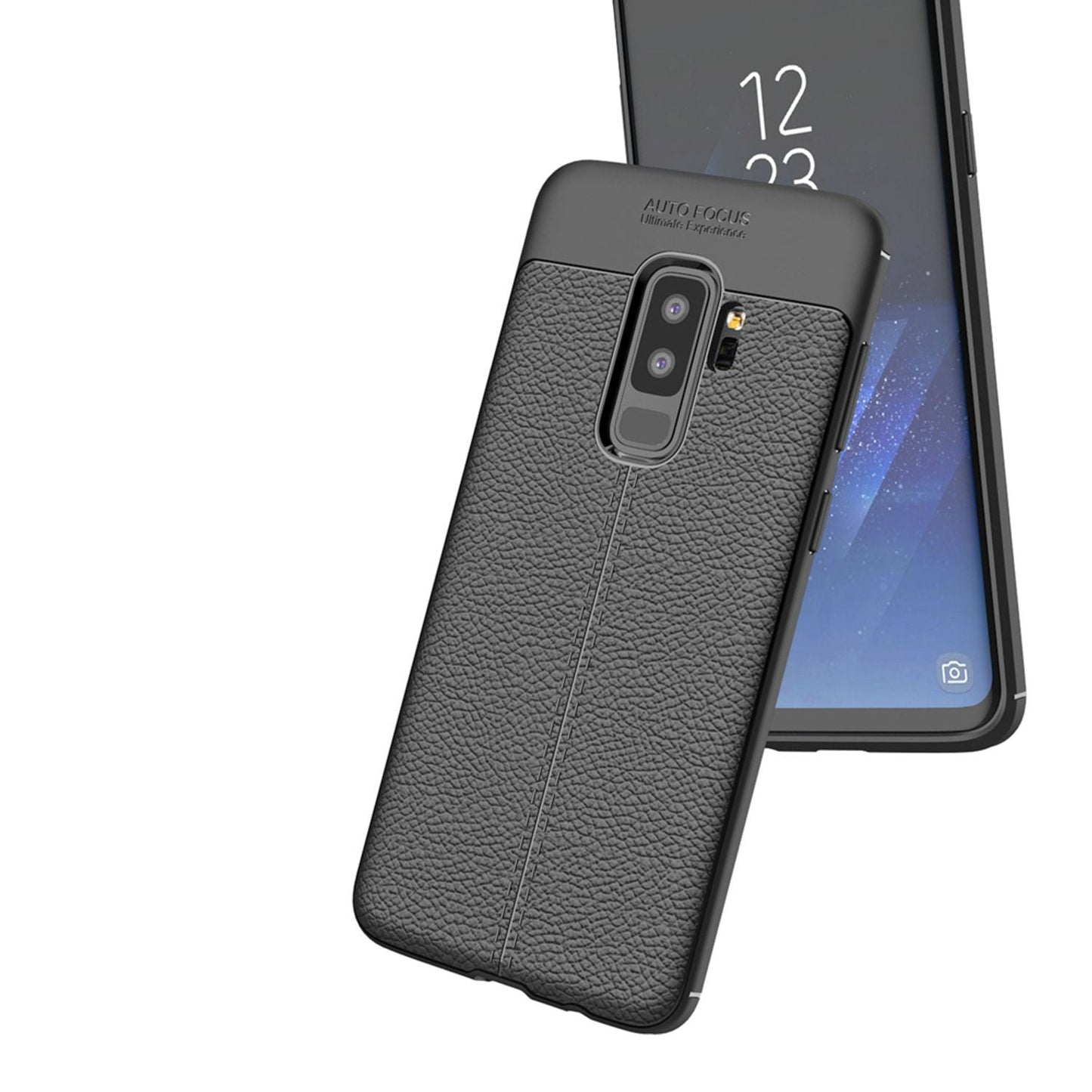 NALIA Carcasă subțire din silicon cu aspect de piele pentru Samsung Galaxy S9 Plus, 0,7 mm