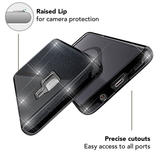 Husă de telefon NALIA pentru Samsung Galaxy S9 Plus, carcasă cu sclipici și bumper