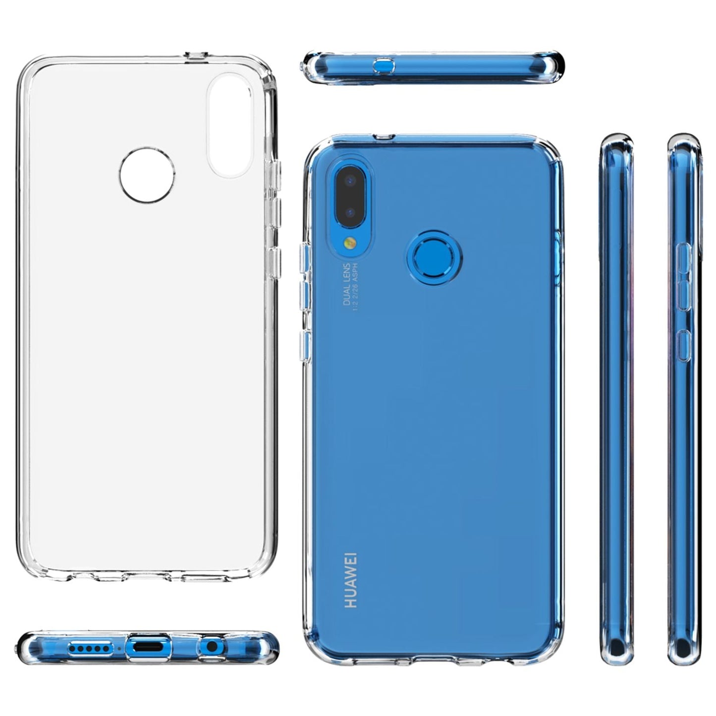 NALIA Huawei P20 Lite Hülle Slim Silikon Motiv Case - Dicke 0,7 mm; Material Silikon; Passform Huawei P20 Lite