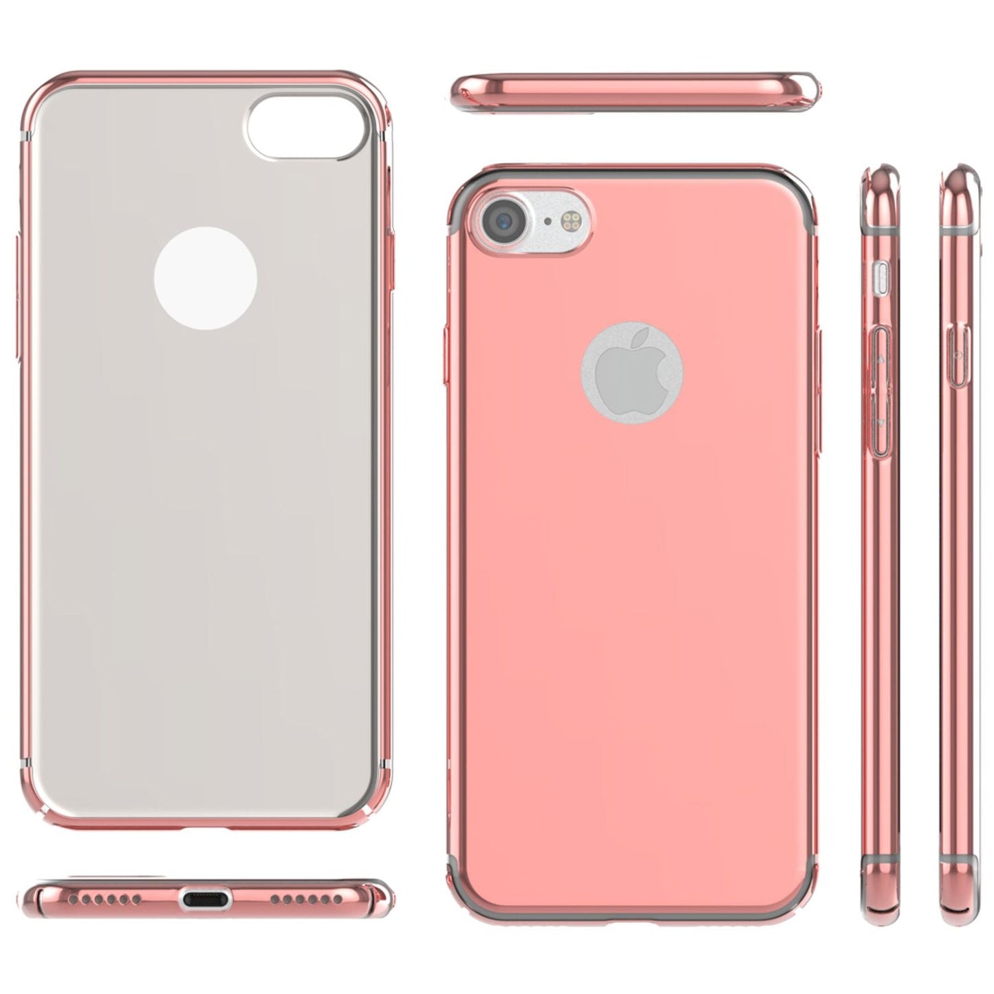 iPhone 7 Spiegel Handy Hülle von NALIA, Ultra Slim Cover Mirror Case Hard Cover