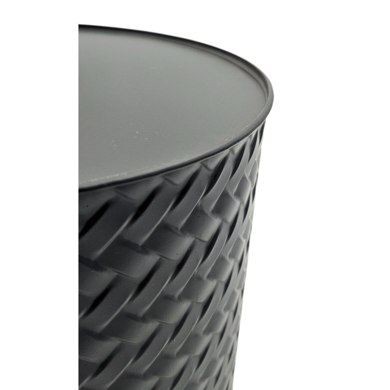 Blumentopf Rund Flechtoptik - Größen 17 20 23 cm Metall Matt