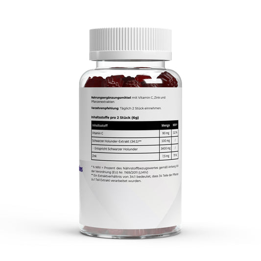 Jeleuri cu soc + vitamina C + zinc