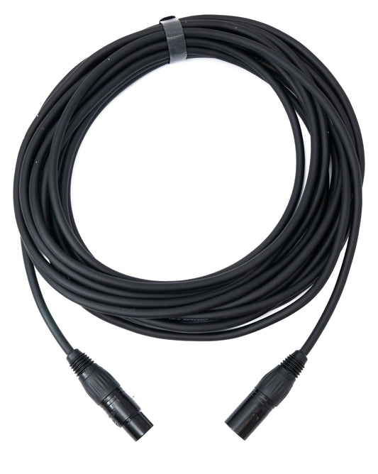 SYSTEM-S Audio Kabel 10 m XLR 3 polig Stecker zu Buchse AUX in Schwarz