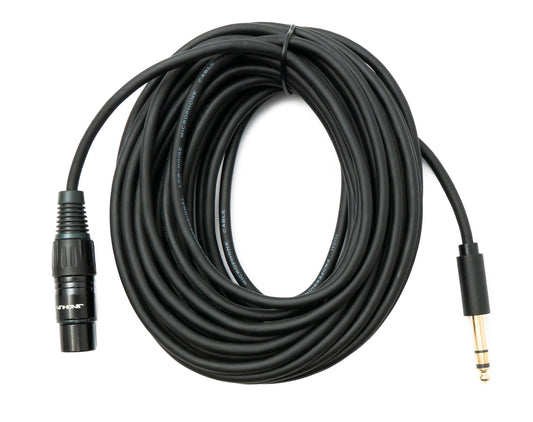SYSTEM-S Audio Kabel 10 m XLR 3 polig Buchse zu 6.35 mm Klinke Stecker AUX