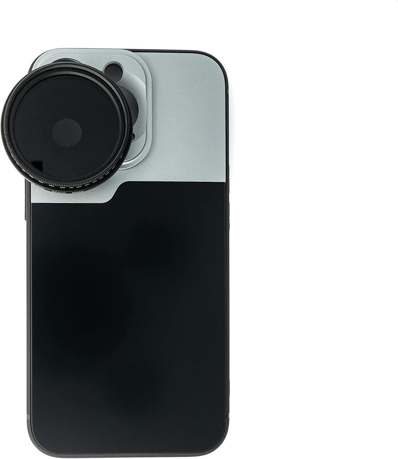 SYSTEM-S ND Vario Filter 37 mm 2 bis 4000 Neutraldichte mit Hülle für iPhone 14 Pro