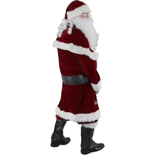 Ahititi Weihnachtsmann Kostüm Deluxe Samt - Größe 2XL Farbe Rot