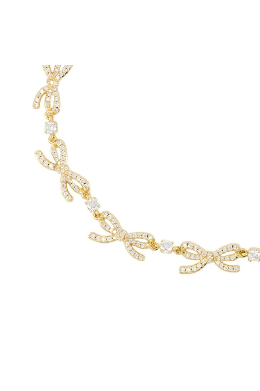 Crystal Bows Halskette - SELF PORTRAIT - Metall - Vergoldet