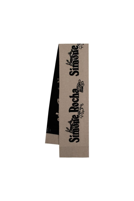 Logo-Schal - Simone Rocha - Wolle - Beige