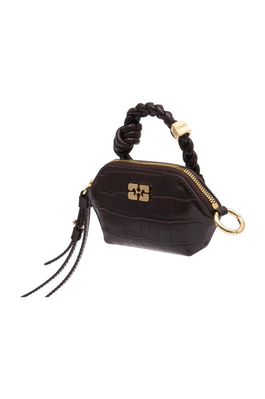 Handtasche Bou Nano Croco - Ganni - Synthetik - Braun