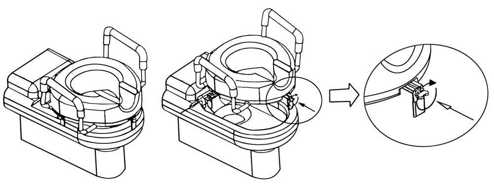 Înălțător pentru scaunul de toaletă cu mânere antiderapante – AT51209