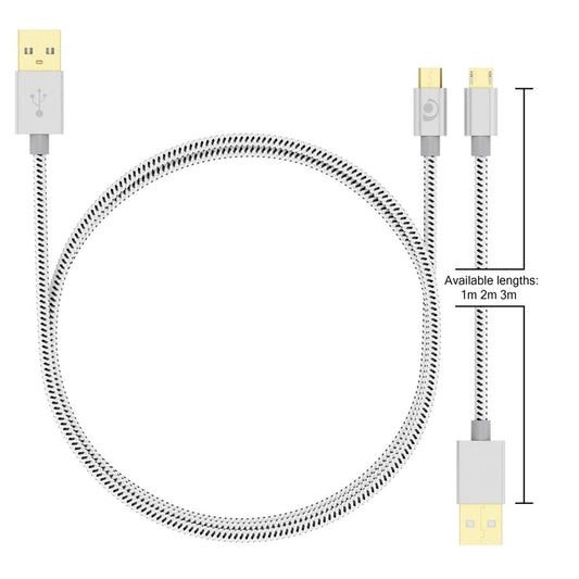 Kabel Micro USB 1 m firmy NALIA, stabilna synchronizacja, szybki kabel do ładowania i transmisji danych telefonu komórkowego