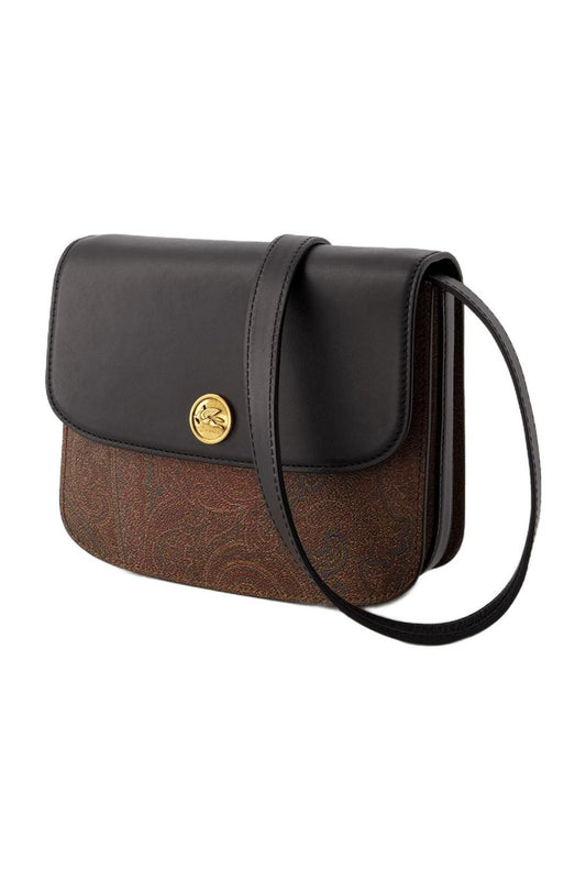 Tracolla Schultertasche - Etro - Leder - Schwarz