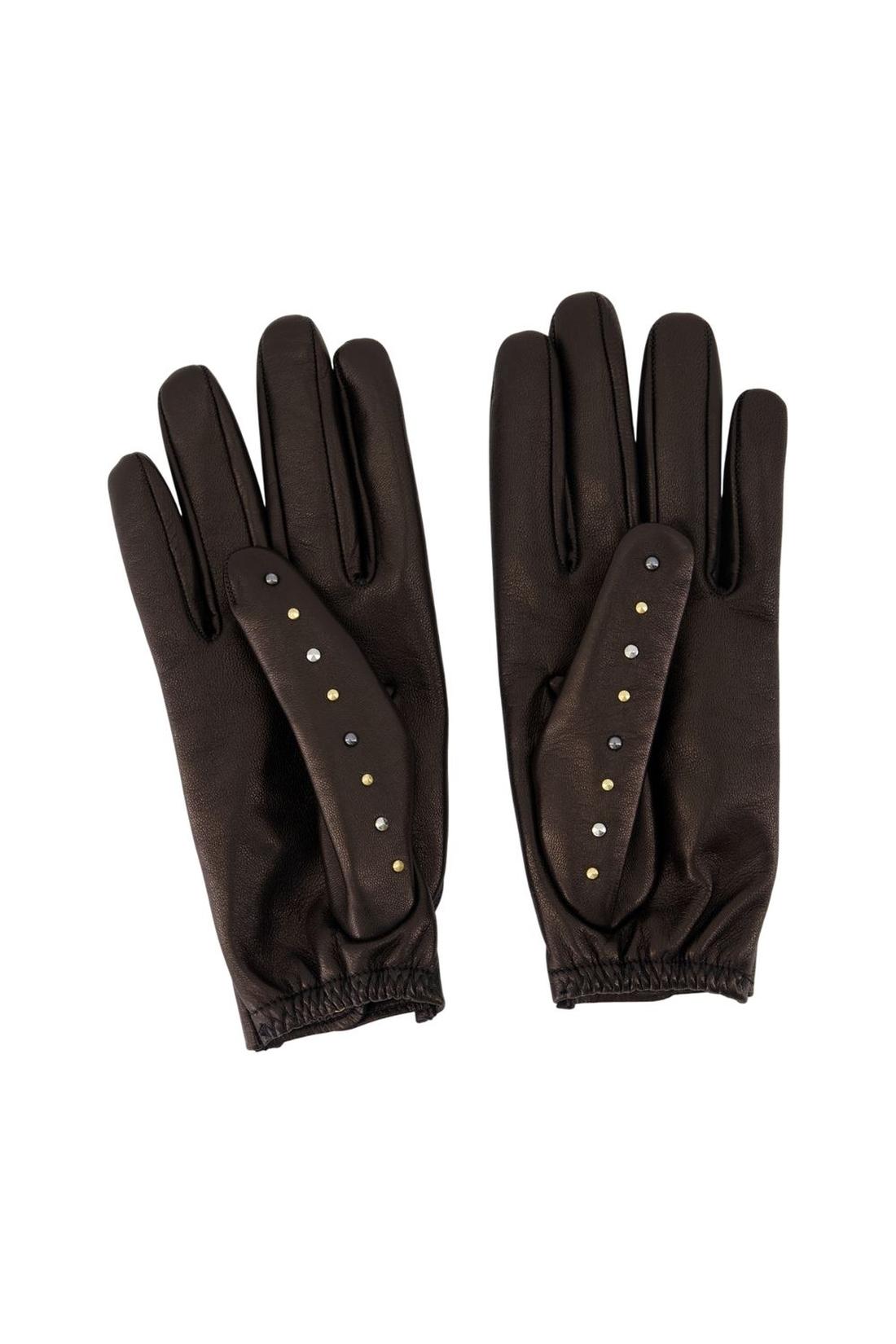 Handschuhe - Versace - Leder - Schwarz