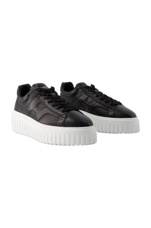 Sneakers H-Stripes Allacciato - Hogan - Leder - Schwarz