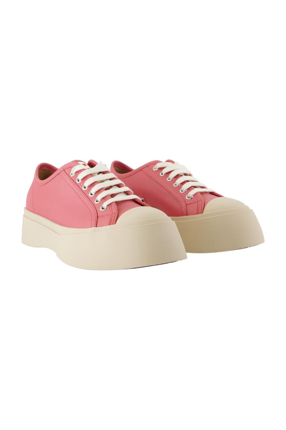 Laced Up Sneakers - Marni - Leder - Pink