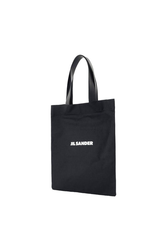 Cabas Book Tote - Jil Sander - Baumwolle - Schwarz