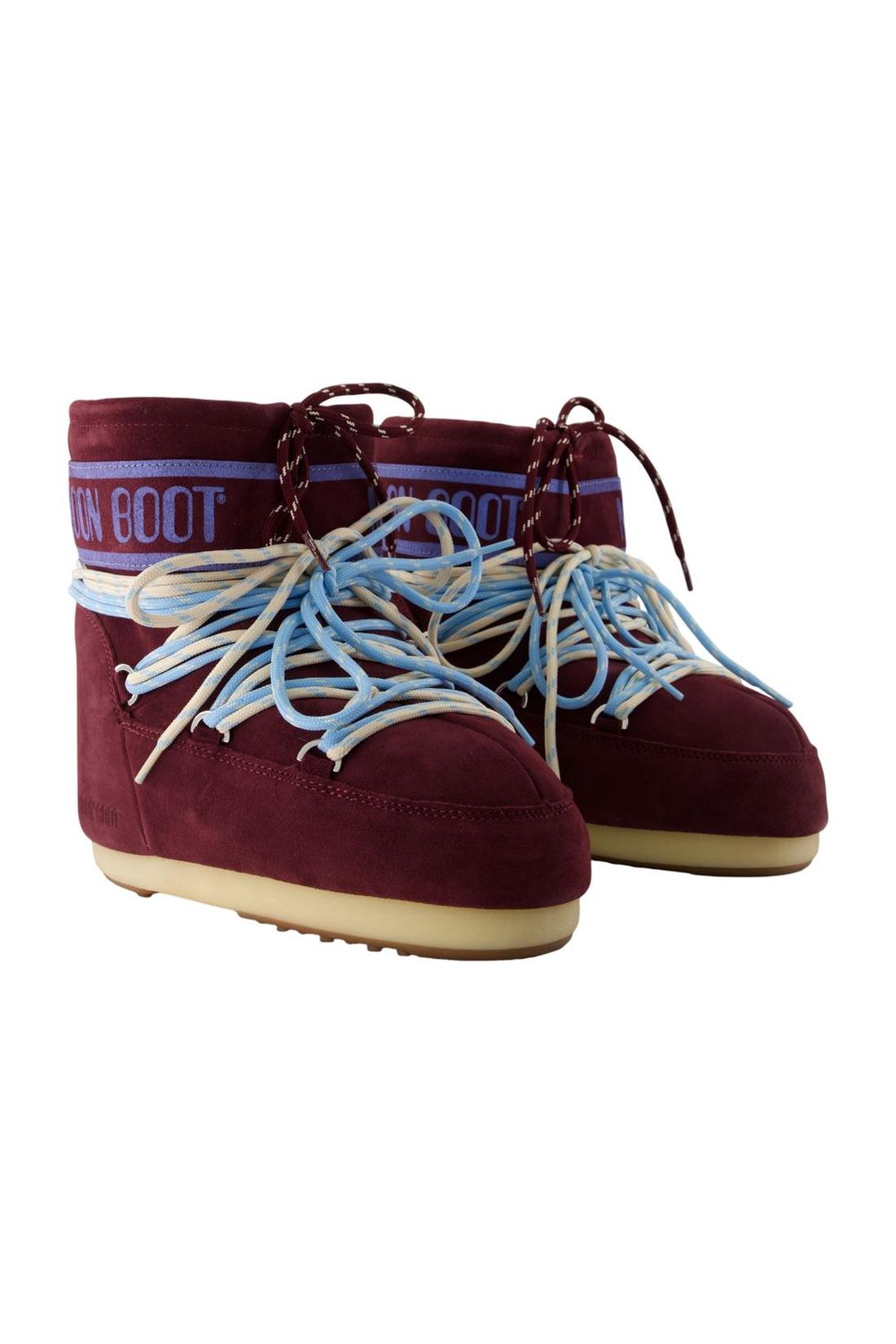 Icon Low Suede Laces Stiefeletten - Moon Boot - Leder - Bordeaux