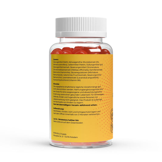 Jeleuri Premium cu Ashwagandha – Relaxare și Concentrare sub formă de jeleu 300 + Vitamina B6, - 60 buc.