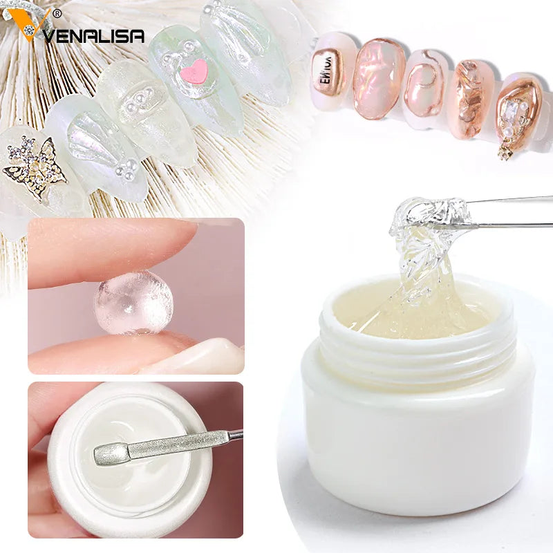 Lipici de unghii cu diamant, stick, gel solid cu vâscozitate, gel pentru unghii, design DIY, înmoaie-off, lipici UV pentru LED, stras, decorare, lipici de cristal