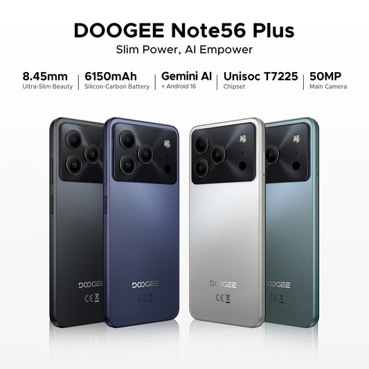 DOOGEE Note56 Plus Großer Akku - Kapazität 6150mAh, Display 6,56 Zoll