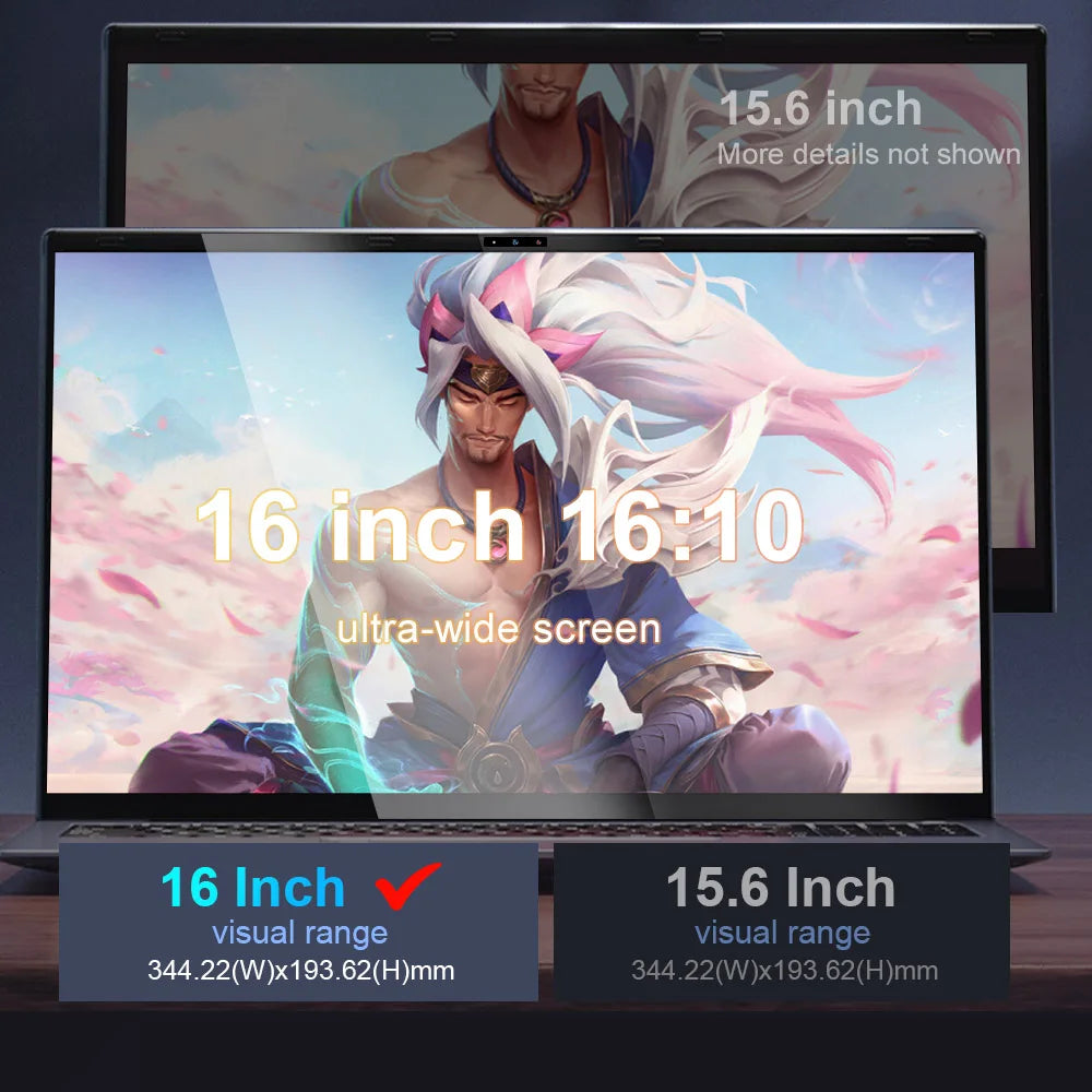 Ninkear N16 Pro Laptop Leistungsstarker Allrounder - 16 Zoll Display 2560x1600 IPS 120Hz
