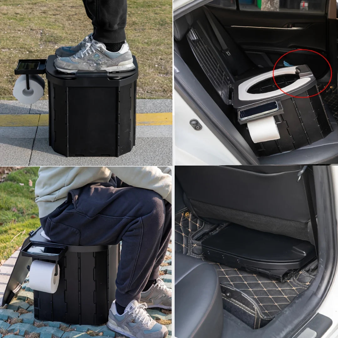 Camping-Toilette 2025: Folding Toilet Outdoor Closestool Portable Collapsible - AntiOdor Storage Box Car Toilet Adult SelfDriving Travel Emergency Collection