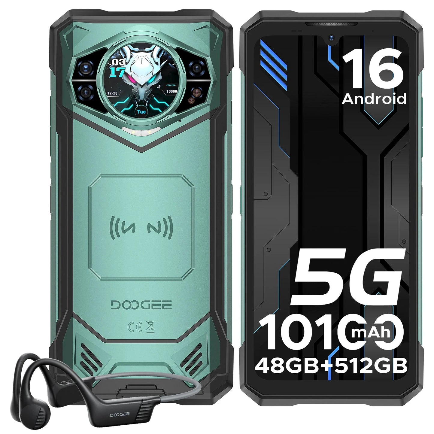 DOOGEE S200 X Gemini AI - 10100 mAh 33W 6,72 Zoll Display