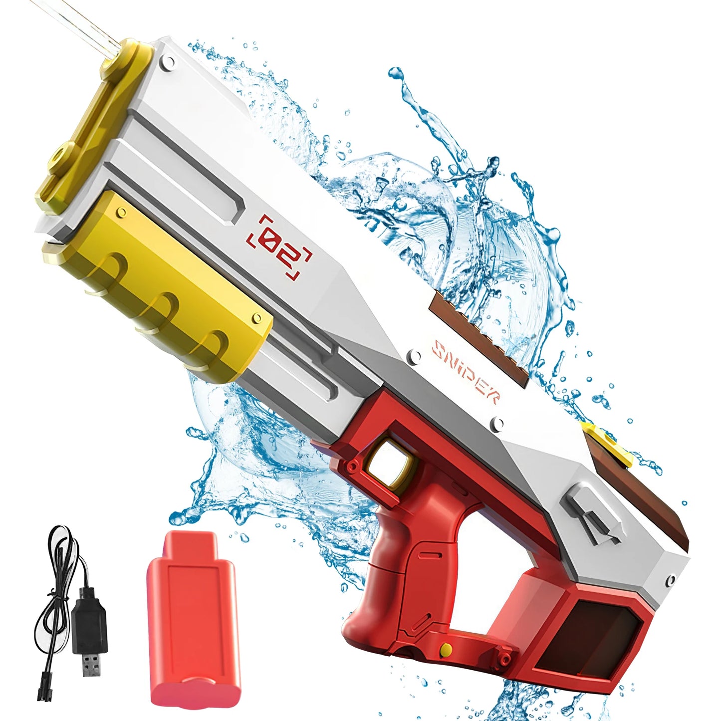 Wasserpistole 2025: Betuyoo Family Electric Water Gun 450ml 8-10m Range - 30Min Spray Fast Reload USB Charging Outdoor Summer Activity Collection