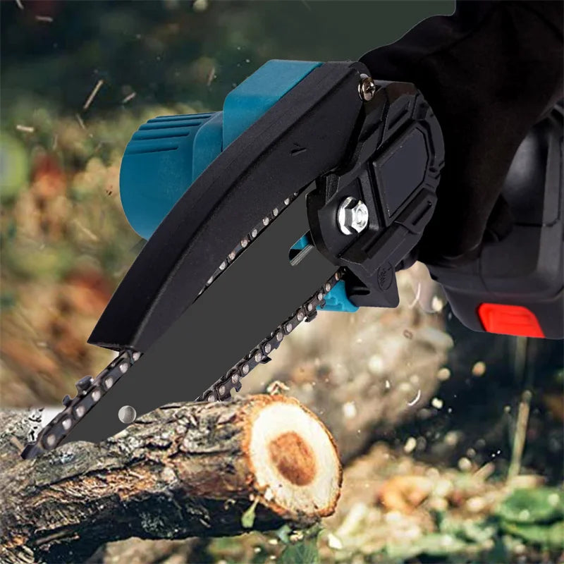 21V 6-Zoll-Mini-Kettensäge - Leistungsstarkes, Akkubetriebenes, Handheld, Portables, Kleines Elektrosäge mit 7500mAh-Batterie für Gartenschneiden