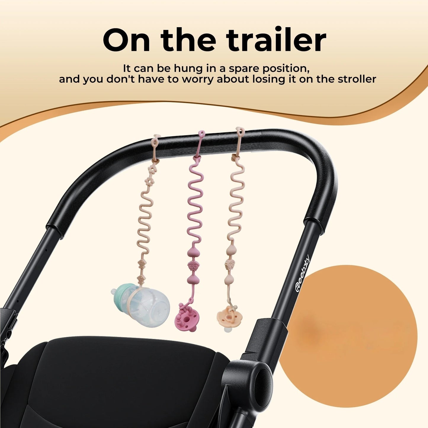 Lanț pentru suzetă din silicon Choice XK-LZ00007 - Set de 4, 22 cm