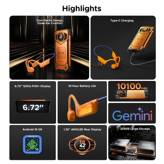 DOOGEE S200 Robustes 5G Smartphone - 10100 mAh, 33W, 6,72 Zoll