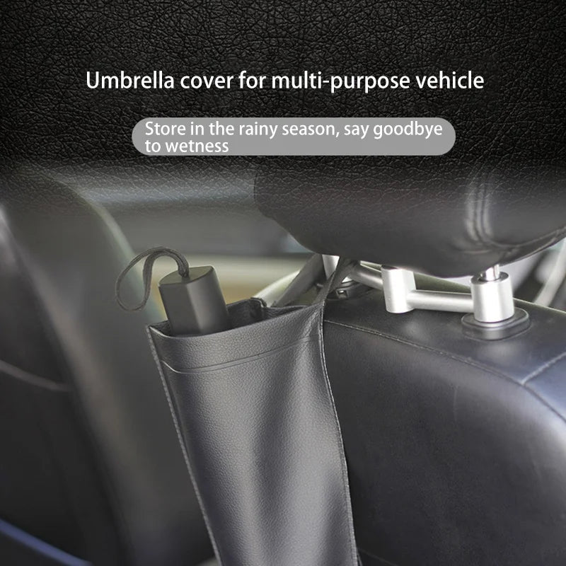 STONEGO Car Umbrella Storage Bag Holder Synthetic Leather waterproof Car Seat Back Auto Tidying Accessories Saving-space