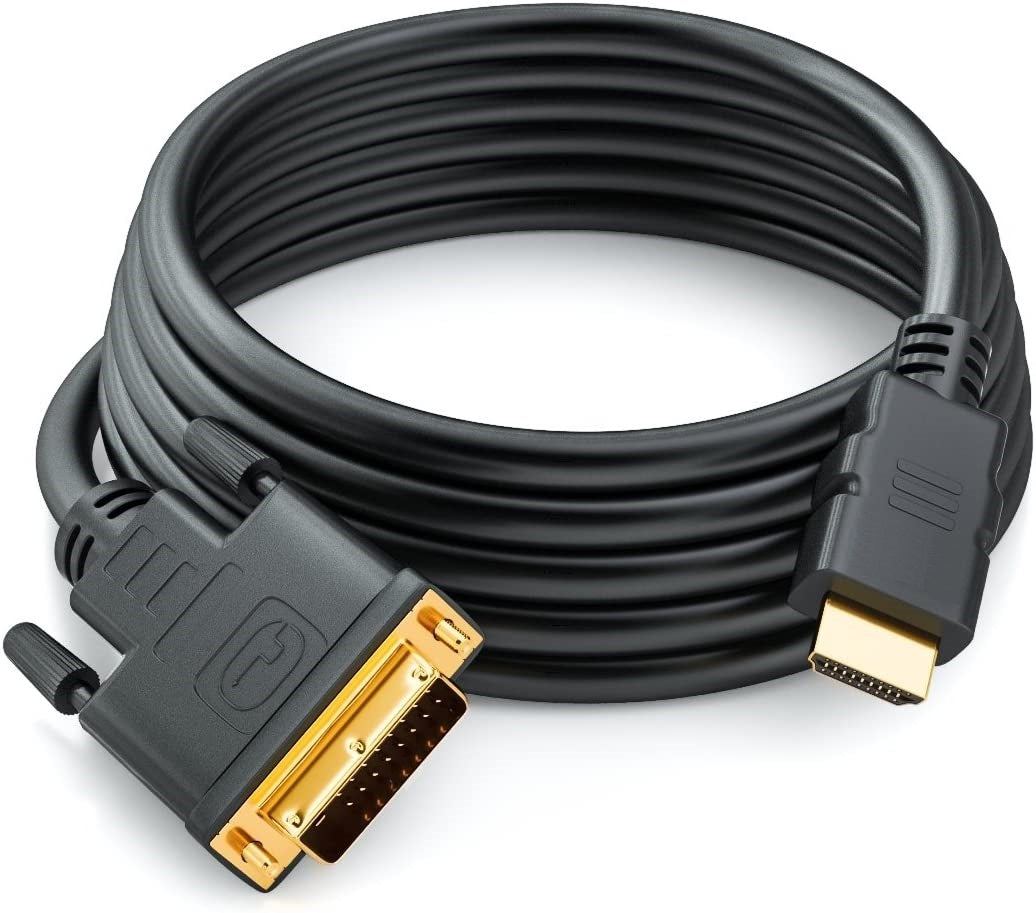 Cablu DVI bidirecțional DREIKS la HDMI, conectori DVI-D 24+1 - lățime de bandă 5 Gbps, contacte placate cu aur de 24K
