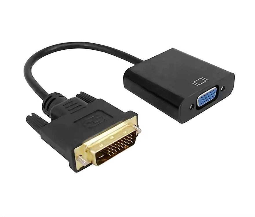 Adaptor DREIKS DVI la VGA - DVI-D 24+1, Full HD 1080p, compatibil VGA