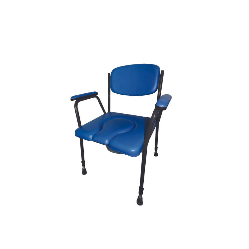 Scaun de toaletă reglabil pe înălțime, cu căptușeală și găleată – AT51019