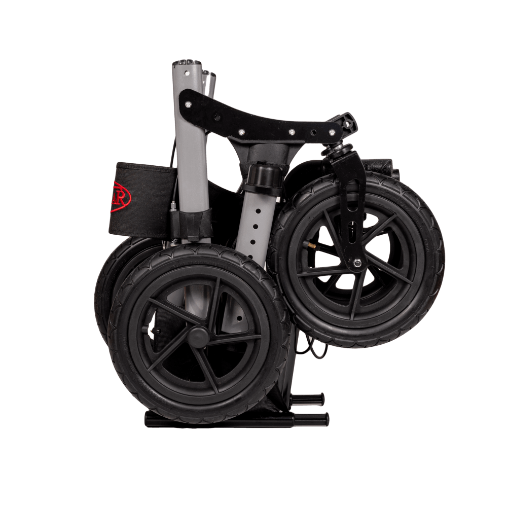 Rollator de călătorie cu anvelope umplute cu aer și geantă – AT51036