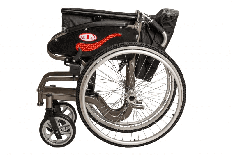 Scaun cu rotile pliabil activ cu cadru din aluminiu – AT52309